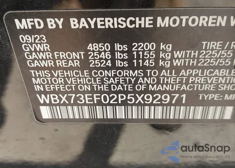 2023 BMW X1 xDrive28I from USA, damaged, VIN WBX73EF02P5X92971